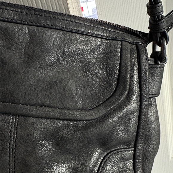 Frye Black Metallic Leather Crossbody Bag - Picture 5 of 12